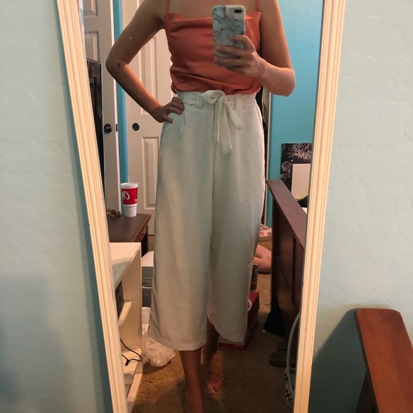 Off white tie waist culotte - Picture 5 of 5